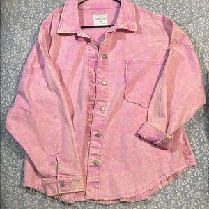 Urban Outfitters Pink Denim Jacket